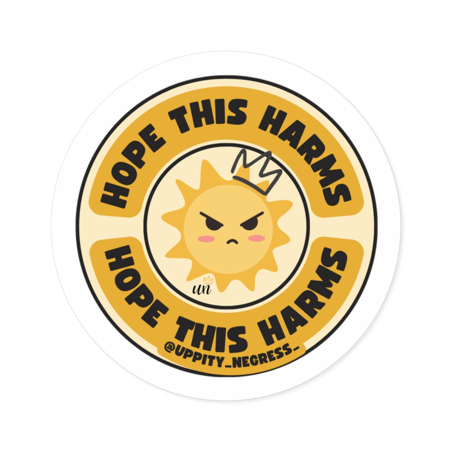 "Hope This Harms" Round Stickers, Indoor\Outdoor