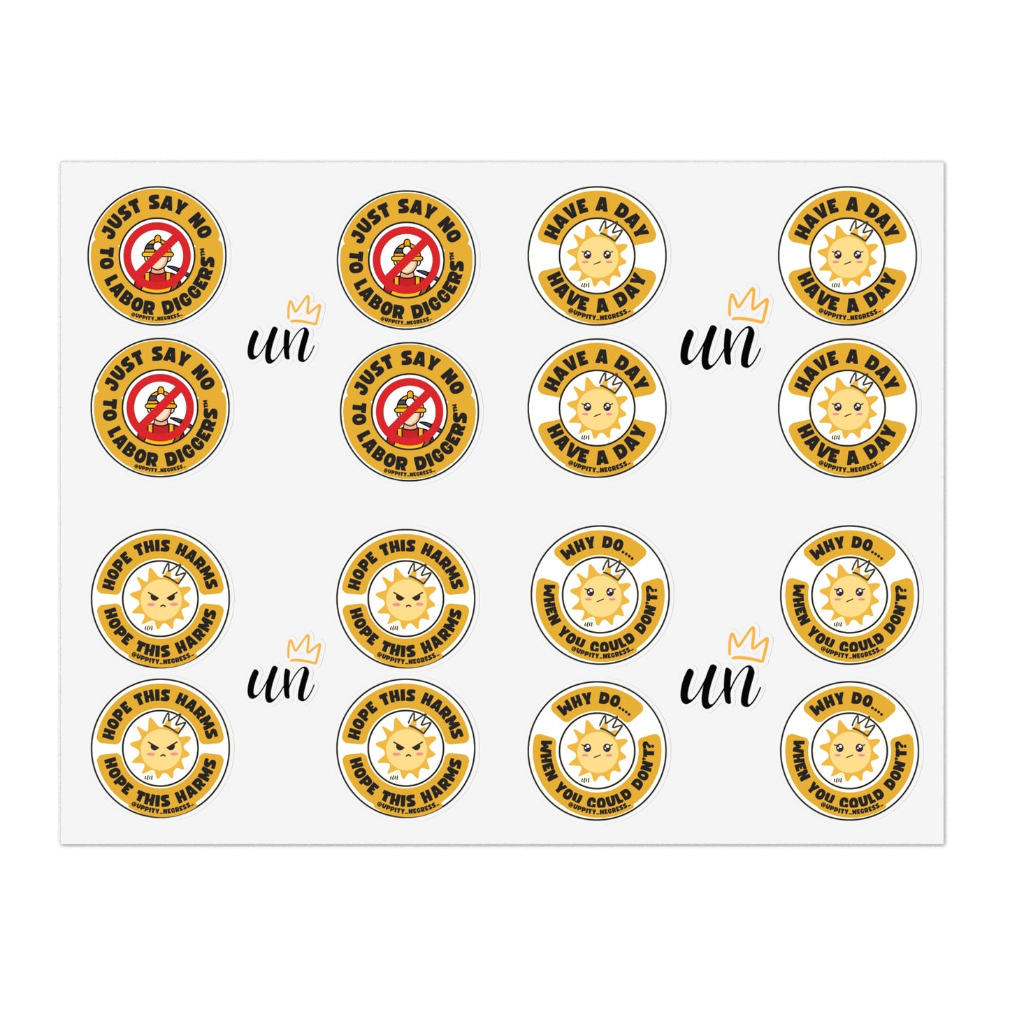 Sassy Sayings Sticker Sheets