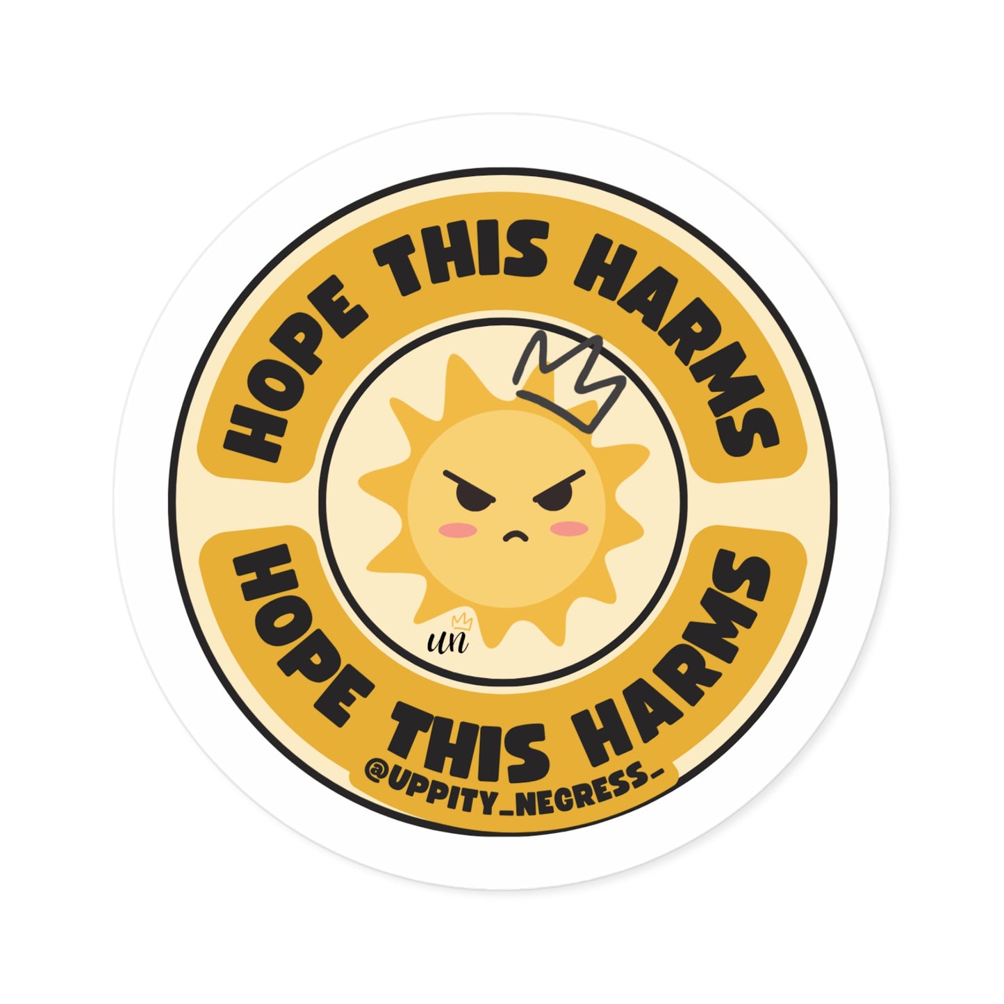 "Hope This Harms" Round Stickers, Indoor\Outdoor