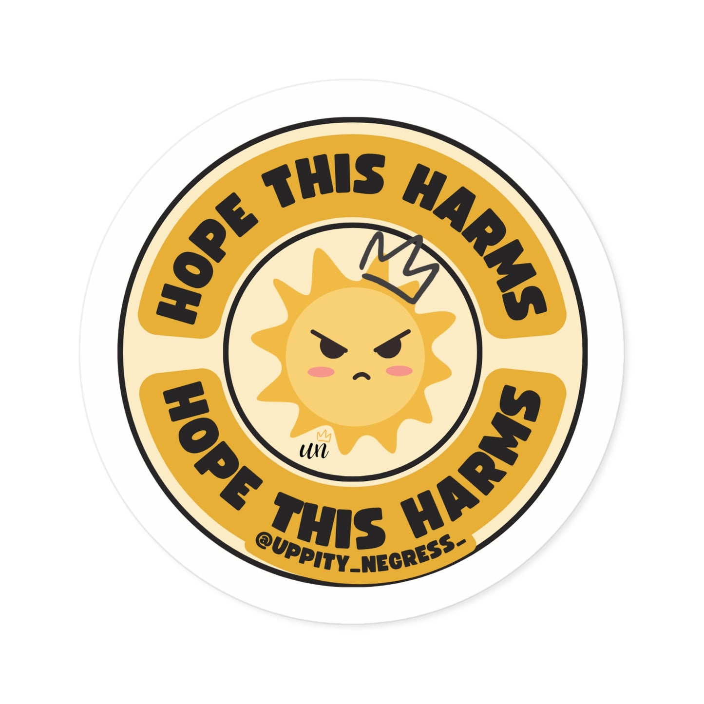 "Hope This Harms" Round Stickers, Indoor\Outdoor