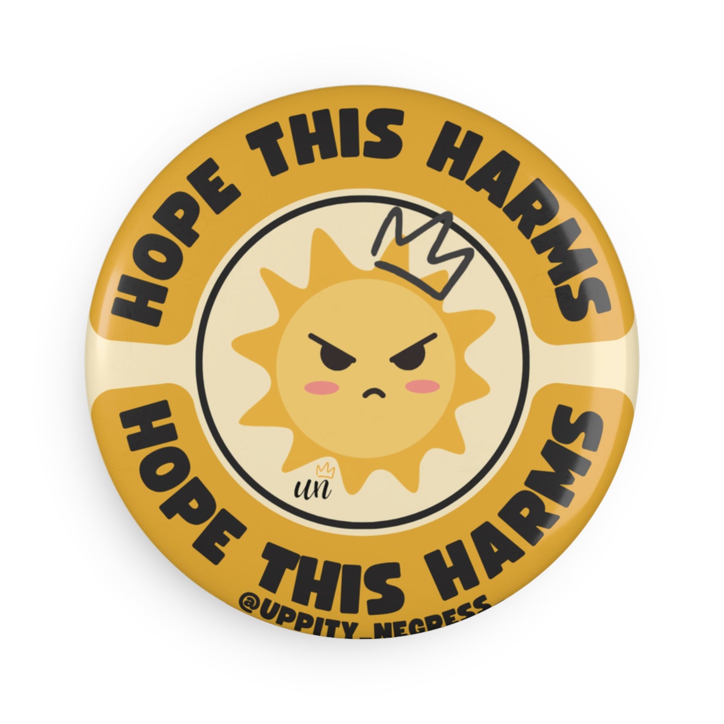 "Hope This Harms" Button Magnet, Round (1 & 10 pcs)