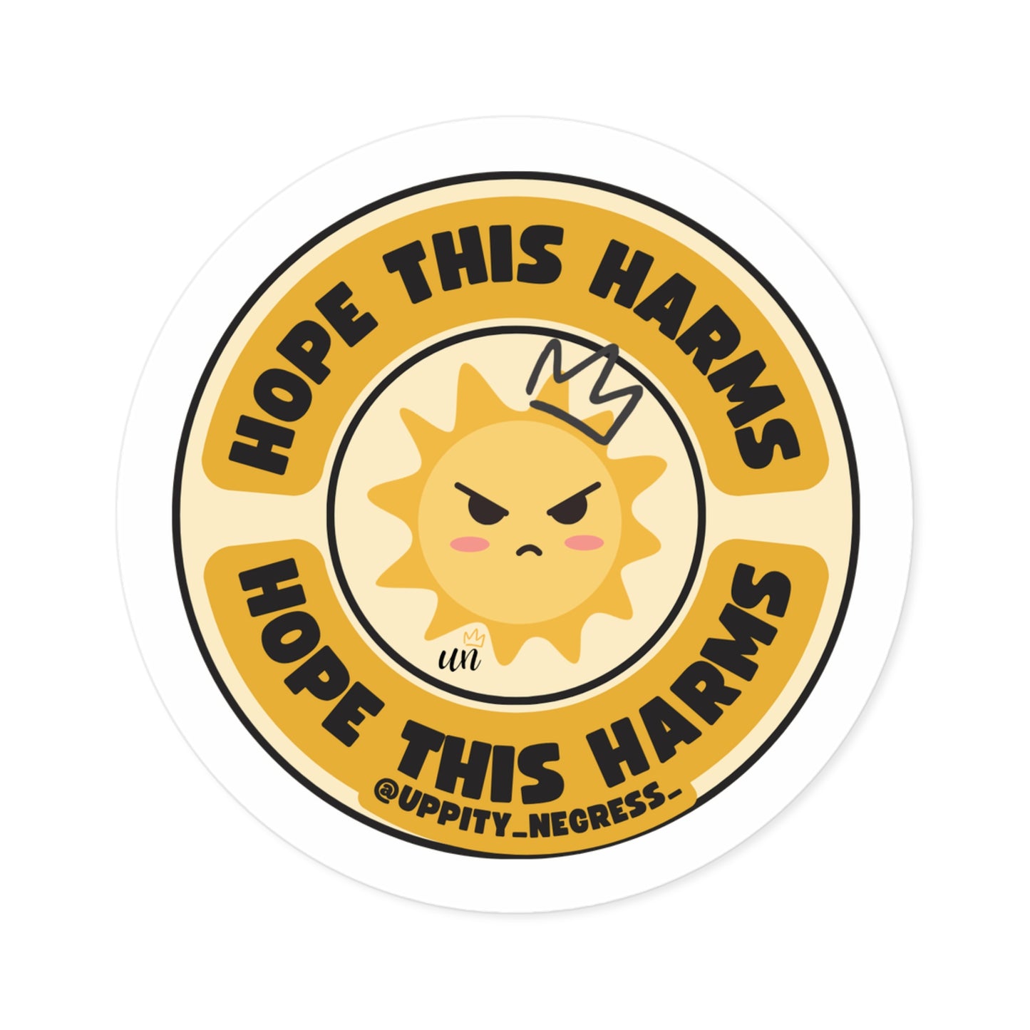 "Hope This Harms" Round Stickers, Indoor\Outdoor